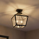 Woodstock Three Light Flush Mount (5-105-BK)