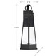 Payne One Light Outdoor Wall Lantern (5-207-BK)