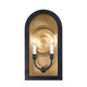 Savoy House - 5-411-331 - Two Light Outdoor Wall Lantern - Grotto - Matte Black with Vintage Gold