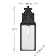 Emery One Light Outdoor Wall Lantern (5-605-BK)