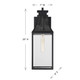 Emery One Light Outdoor Wall Lantern (5-606-BK)