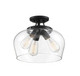 Octave Three Light Semi-Flush Mount (6-4035-3-BK)