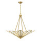 Savoy House - 7-1038-4-322 - Four Light Pendant - Rivage - Warm Brass