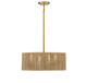 Savoy House - 7-1739-4-320 - Four Light Pendant - Ashe - Warm Brass/Rope