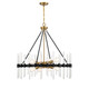 Savoy House - 7-1937-8-143 - Eight Light Pendant - Santiago - Matte Black with Warm Brass Accents