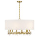 Savoy House - 7-4368-6-322 - Six Light Pendant - Dahlia - Warm Brass