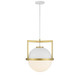 Savoy House - 7-4600-1-142 - One Light Pendant - Carlysle - White w/Warm Brass