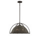 Savoy House - 7-7777-3-181 - Three Light Pendant - Trentino - Gunsmoke with Gray Rattan