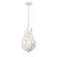 Crystorama - 565-MT - Three Light Chandelier - Broche - Matte White