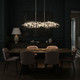 Broche Six Light Linear Chandelier (567-SA)