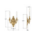Milford Two Light Wall Sconce (622-AG)