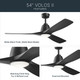 Volos II 54" Ceiling Fan (300054-BK)
