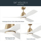 Volos II 54" Ceiling Fan (300054-CPZ)