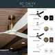 Calyx 60" Ceiling Fan (300360-HBB)