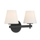Colton Two Light Wall Sconce (COL-202-BK)