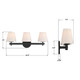 Colton Three Light Bath (COL-203-BK)