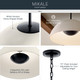Mikale LED Pendant (52828BKLED)