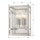 Danbury Two Light Wall Sconce (DAN-8792-BN)