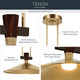 Tenon LED Pendant (52833LBRLED)