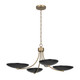 Palmela Four Light Chandelier/Semi Flush (52854CPZBK)