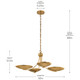 Palmela Four Light Chandelier/Semi Flush (52854LBR)