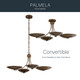 Palmela Four Light Chandelier/Semi Flush (52854LBRLBZ)