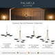 Palmela Four Light Chandelier (52855CPZBK)
