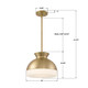 Gidget Two Light Pendant (GID-4015-VG)