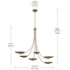 Palmela Six Light Chandelier (52857CPZ)