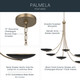 Palmela Six Light Chandelier (52857CPZBK)