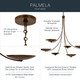 Palmela Six Light Chandelier (52857LBRLBZ)