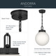 Andorra One Light Pendant (52866BK)