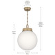 Andorra One Light Pendant (52867CPZ)