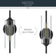 Niccol One Light Wall Sconce (55250BK)