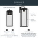 Branner One Light Outdoor Wall Mount (59113BKTDS)