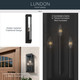 Lundon Three Light Outdoor Wall Mount (59162BK)