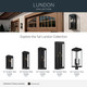 Lundon Three Light Outdoor Wall Mount (59164BK)