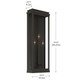 Lundon Three Light Outdoor Wall Mount (59165OZ)