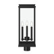 Lundon Three Light Outdoor Post Lantern (59166BK)