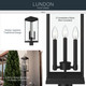 Lundon Three Light Outdoor Post Lantern (59166BK)