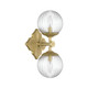 Orly Two Light Wall Sconce (ORY-1002-AG-CL)