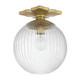 Orly One Light Semi Flush Mount (ORY-1003-AG-CL)