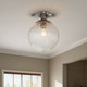 Orly One Light Semi Flush Mount (ORY-1003-PN-CL)