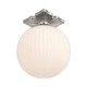 Orly One Light Semi Flush Mount (ORY-1003-PN-WH)