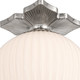 Orly One Light Semi Flush Mount (ORY-1003-PN-WH)