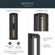 Berens Two Light Outdoor Wall Mount (59216BKT)