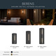 Berens Two Light Outdoor Wall Mount (59216BKT)