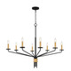 Quoizel - ALEX5040MBK - Eight Light Chandelier - Alexander - Matte Black