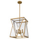 Quoizel - CLO1814BWS - Four Light Pendant - Clovis - Brushed Weathered Brass