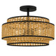 Quoizel - TET1716MBK - Three Light Semi-Flush Mount - Teton - Matte Black